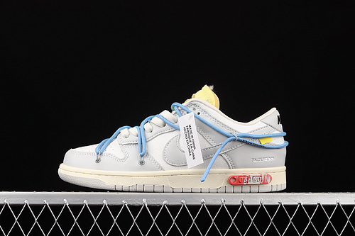 dunk 330 DM1602 113 OW X SB DUNK LOW WHITE LIGHT GREY BLUE WOMAN 36 39 MAN 40 45 BFA5