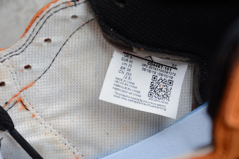 jordan 1 450 CD4487 101 GZ AIR JORDAN 1 HIGH OG TS SP TRAVIS SCOTT WHITE ORANGE BLACK 6699