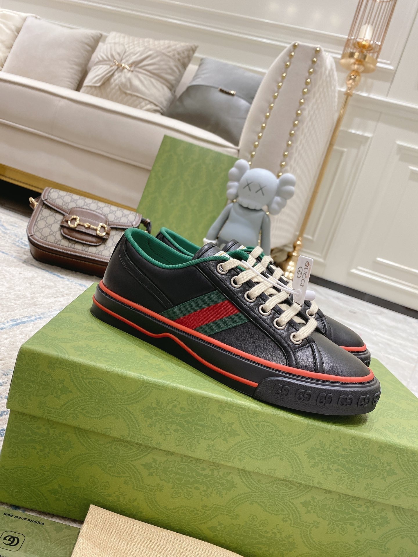 GUCCI SHOES Gucci Tennis 1977 sneaker 643485 (160usd)(A47D)