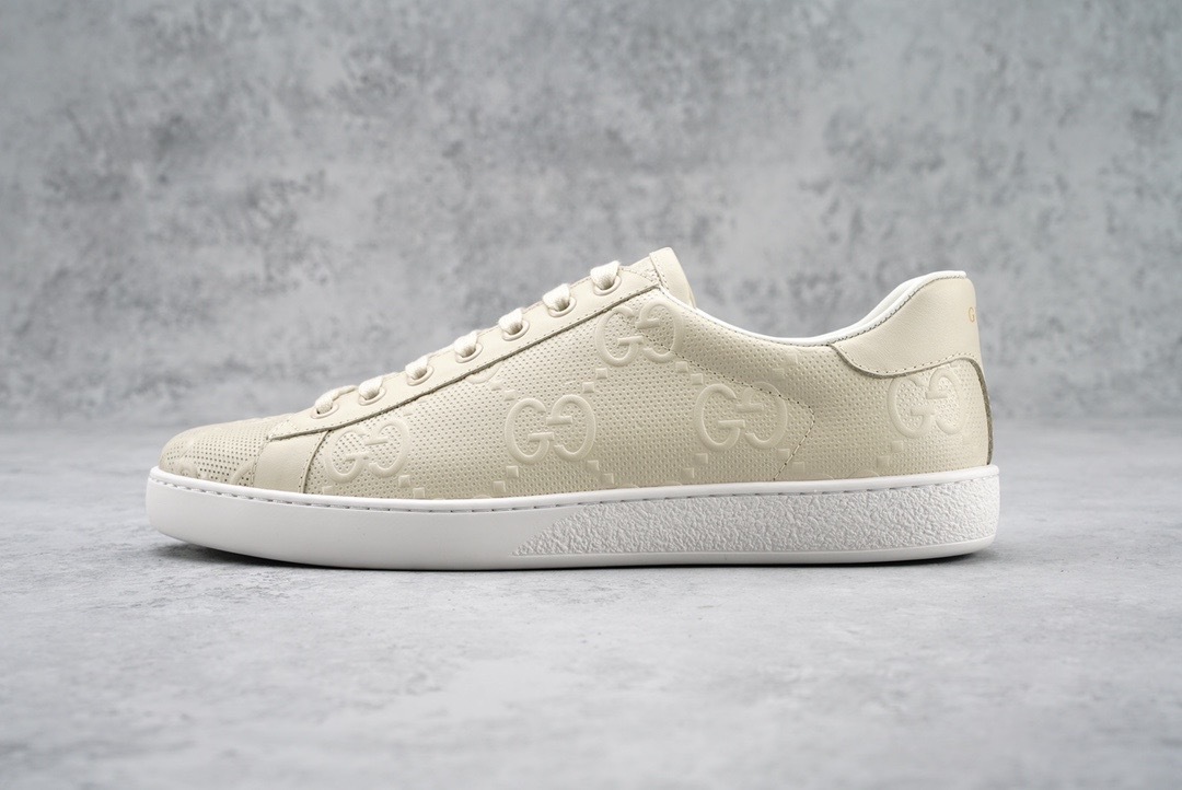 GUCCI SHOES Gucci Men's Ace GG embossed sneaker 625787(180 usd)(22ED)