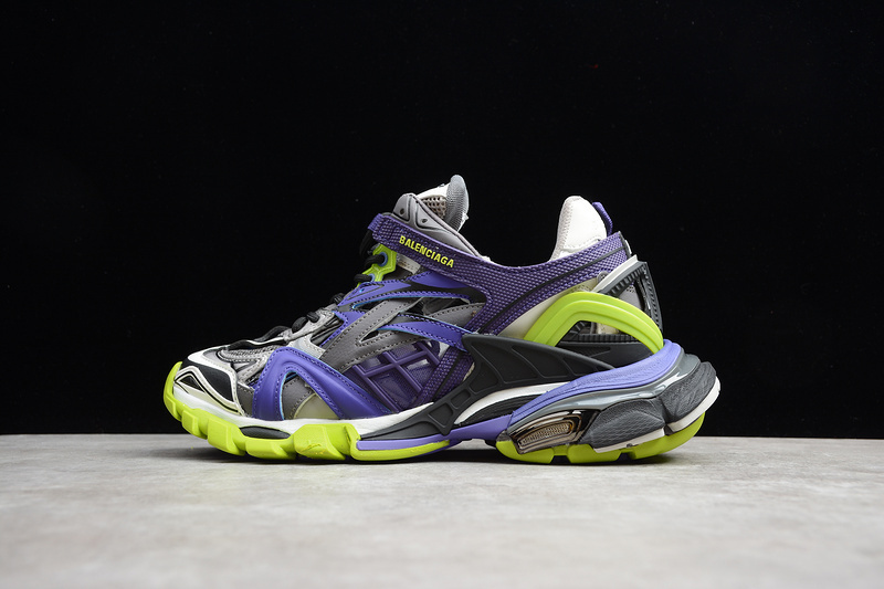 BALENCIAGA TRACK [ECBA81147375]-[TRACK 2.0 SNEAKER GREY∕PURPLE∕YELLOW]-[UNISEX︰36-45](B269)