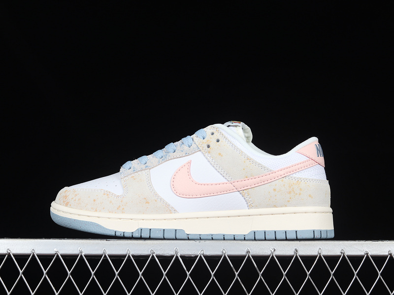 dunk 300 DV6486 100 DUNK LOW SUEDE PASTELS WHITE PINK BLUE UNISEX 36 47.5 FEC6