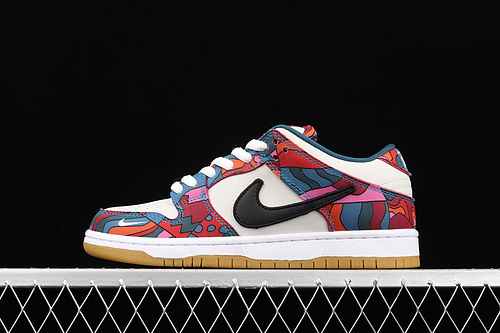 dunk 380 DH7695 600 PARRA X DUNK LOW PRO SB ABSTRACT ART Fire Pink Gym Red Mocha UNISEX 36 47