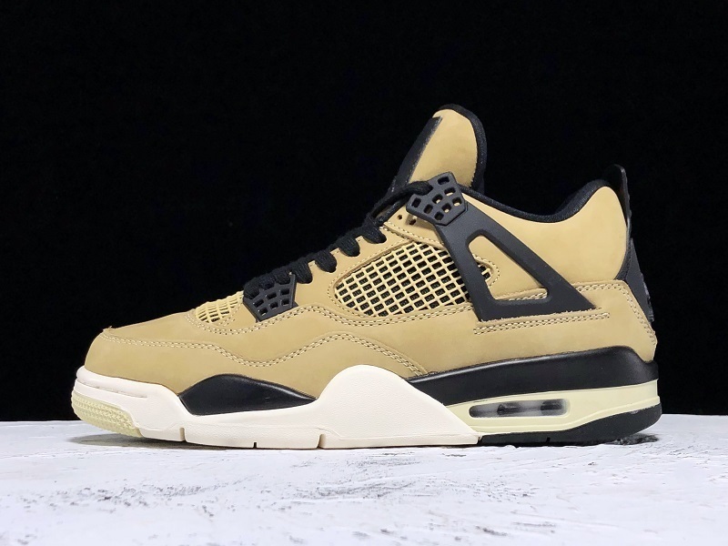 h12 [AQ9129-200]-[H12 AIR JORDAN 4 RETRO FOSSIL MUSHROM∕BLACK∕PALE IVORY] DF7D