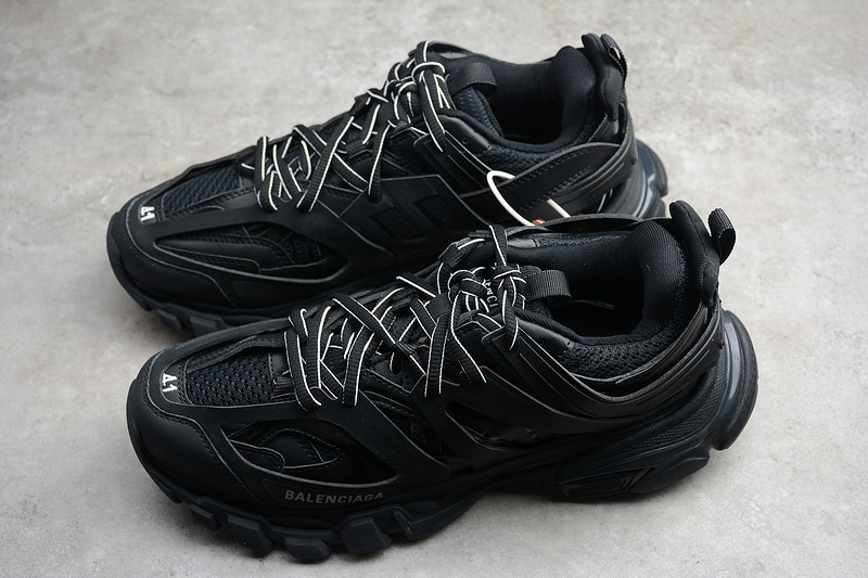 BALENCIAGA TRACK [ECBA800463C]-[3.0 TRIPLE S SNEAKER GOMMA MAILLE BLACK∕BLACK]-[UNISEX︰36-45]-