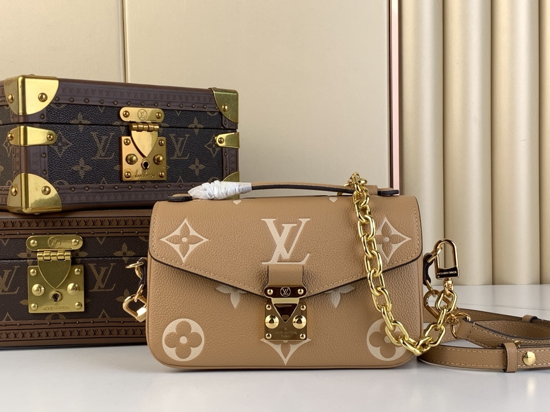 LV-Handbags M46595 12735 Light brown (embossed silk screen)(EED4)