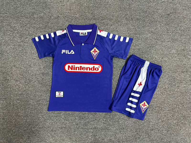 retro jersey Fiorentina 1998 home retro Kids Sets maglia calcio maillot football camise