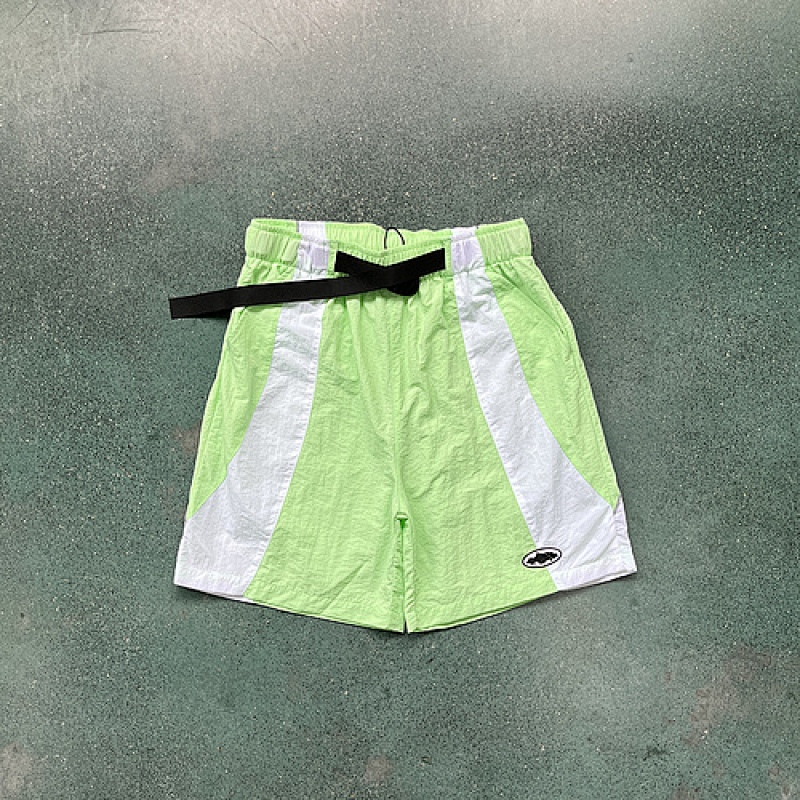 corteiz 165 Alcatraz Sun Rain Shorts-Mint Green 4989