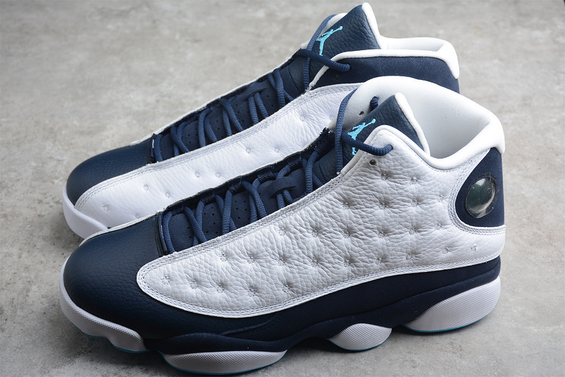 【600】[414571-144]-[GZ AIR JORDAN 13 RETRO WHITE∕OBSIDIAN∕DARK POWDER BLUE]-[MANaj 13