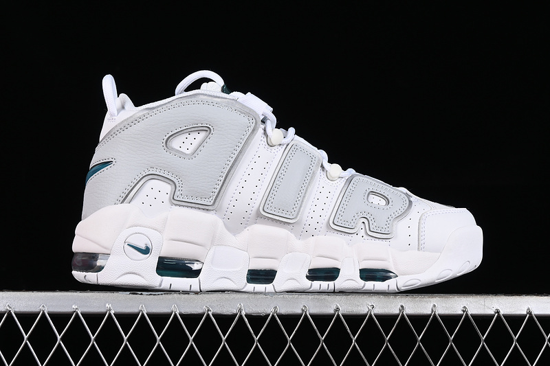 uptempo 350 DR7854 100 AIR MORE UPTEMPO METALLIC TEAL SUMMIT WHITE GREY FOG BRIGHT SPRUCE GRE