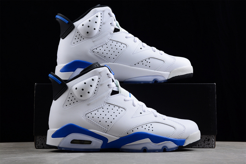 jordan 6 550 384664 107 AIR JORDAN 6 RETRO 2014 WHITE SPORT BLUE BLACK MAN 40 47.5 D765