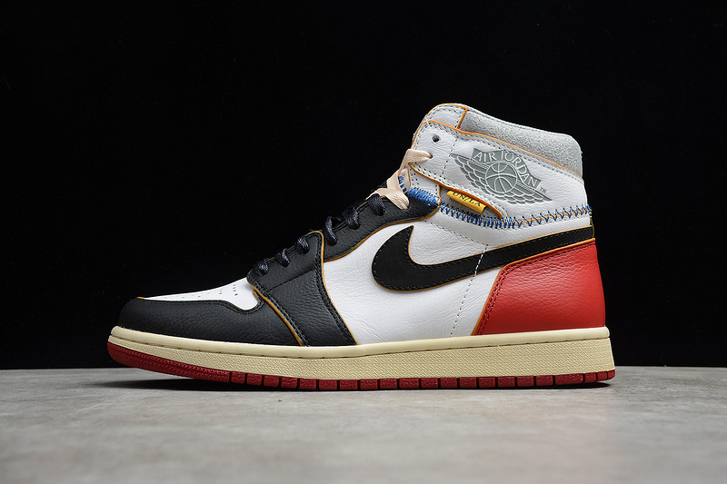 jordan 1 500 BV1300 106 UNION LA X AIR JORDAN 1 RETRO HIGH NRG BLACK TOE WHITE BLACK VARSITY