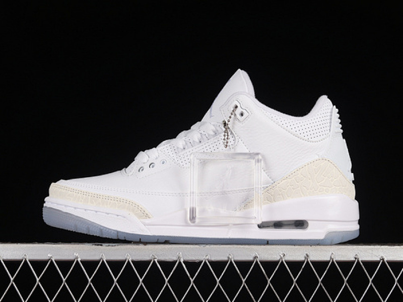 jordan 3 360 136064 111 AIR JORDAN 3 RETRO PURE MONEY WHITE WHITE WHITE MAN 40 47.5... D159