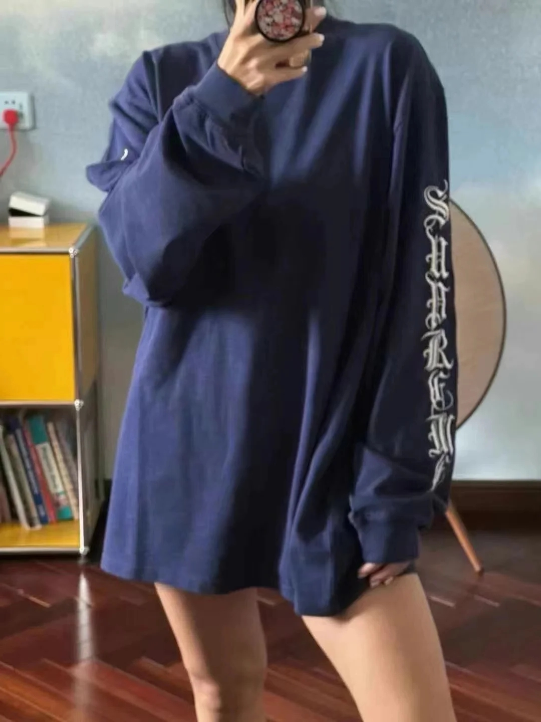 哥特字长袖T恤 SUPREME 24FW OLD ENGLISH L/S TEE