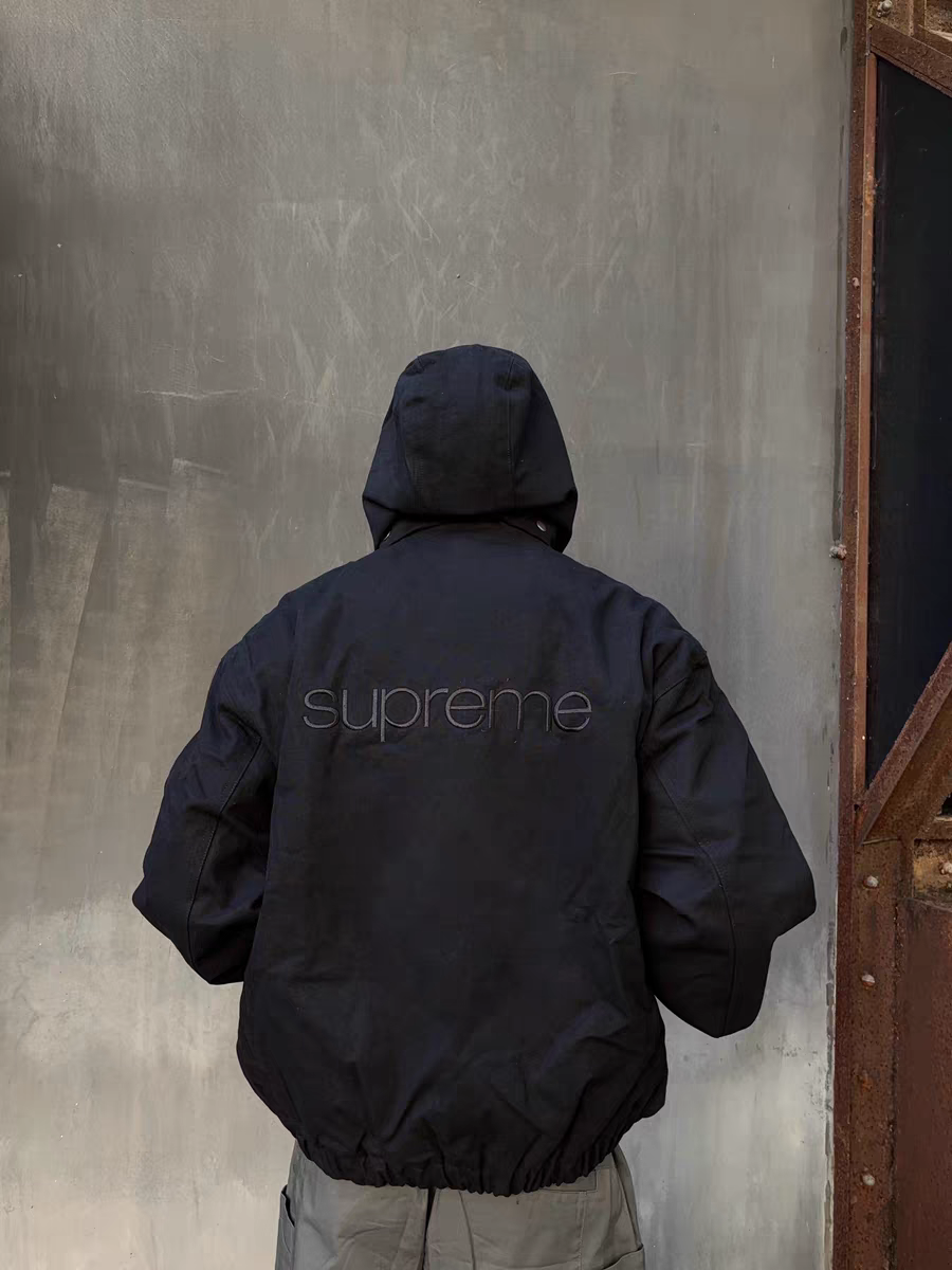 羊羔绒牛仔夹克 Supreme 24Fw Faux Shearling Lined Bomber Jacket