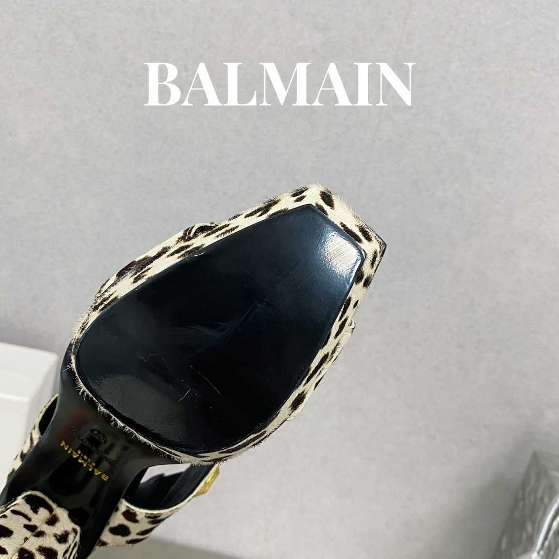 B8103400（皮面 马毛）巴尔曼Ava铆钉厚底凉鞋 35-39