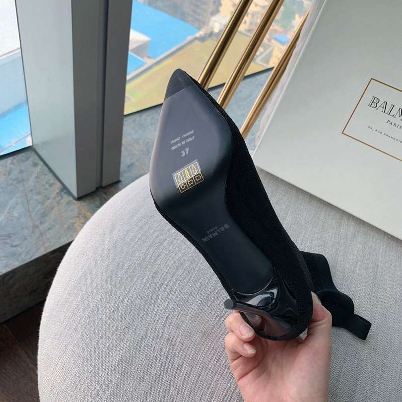 6550340 巴尔曼秋冬新款针织靴 跟高：9.5CM 35-41（40、41码定做不退换）