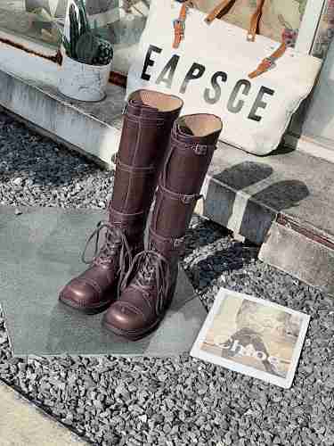 Ag5552490 Miumiu秋冬走秀新款复古机车靴 35-39