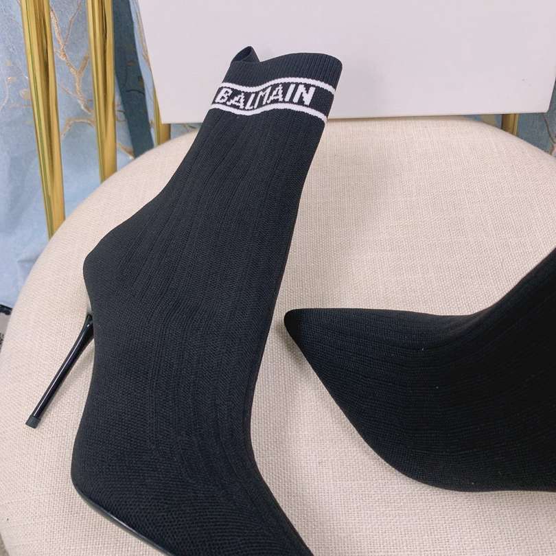 6550 6727 340 巴尔曼秋冬新款针织靴 跟高：9.5CM Size：35-41（40、41码定做不