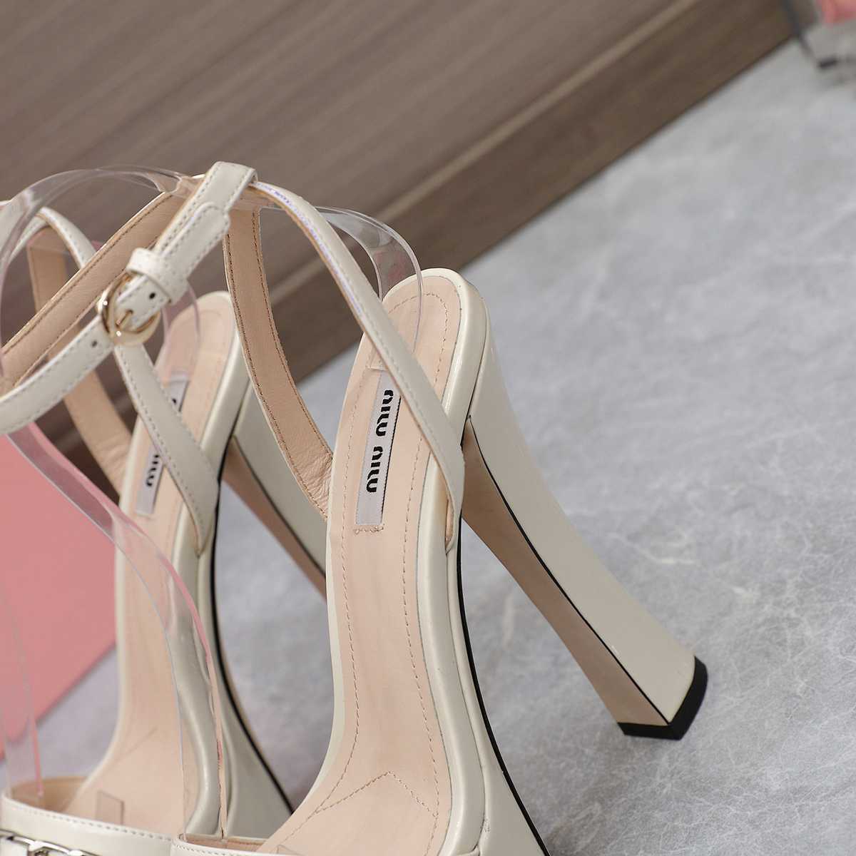 B8126330 Miu Miu走秀时装水钻链条装饰 高跟鞋 35-41