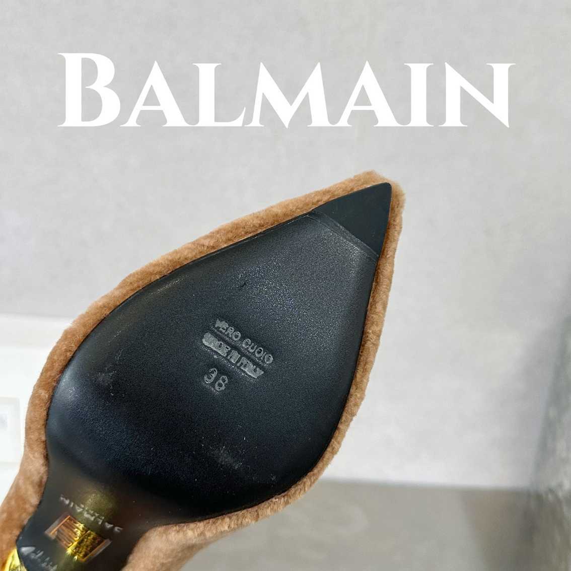 B8103380 💗（羊羔毛系列） 巴尔曼 Ruby天鹅绒细高跟穆勒鞋💗35-39