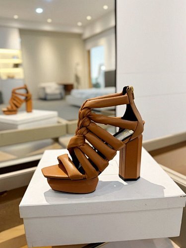 B8156430 巴尔曼春夏款走秀后绑带高跟拖鞋 36-39