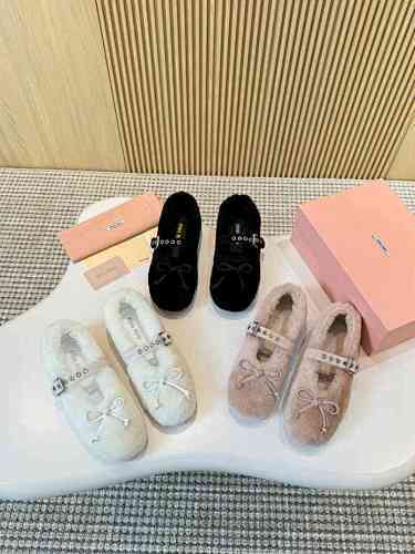 B8170240【时尚必备】MiuMiu 羊毛单鞋 35-40