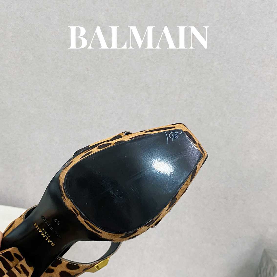 B8103400（皮面 马毛）巴尔曼Ava铆钉厚底凉鞋 35-39