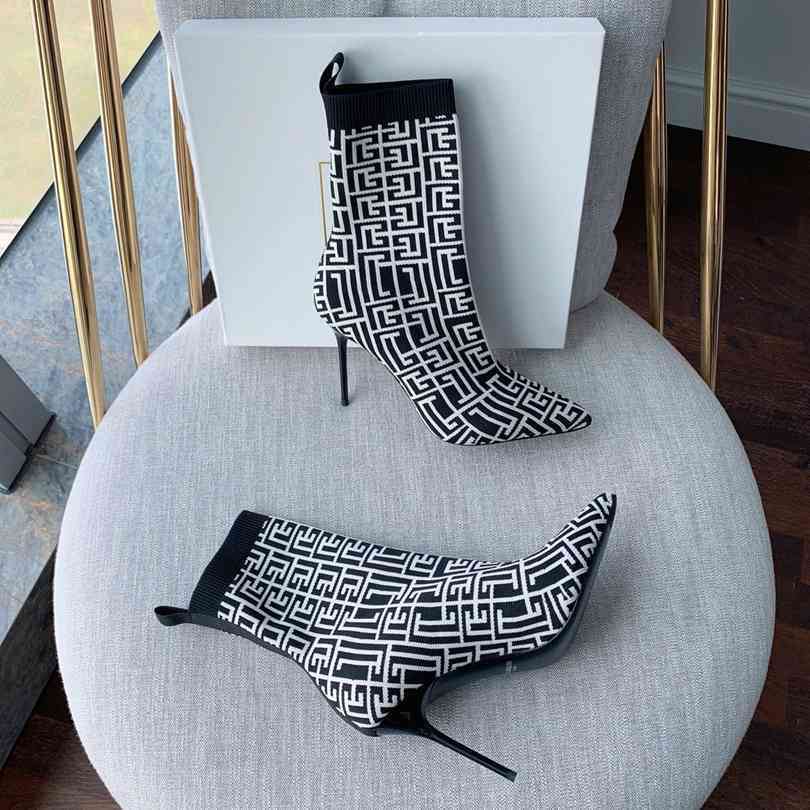 6550 6727340 巴尔曼秋冬新款针织靴 跟高：9.5CM 35-41（40、4