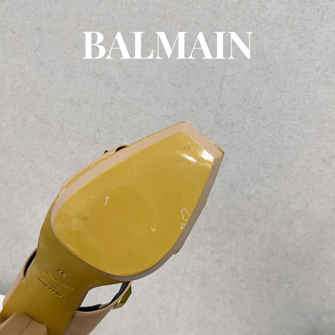 B8103400（皮面 马毛）巴尔曼Ava铆钉厚底凉鞋 35-39