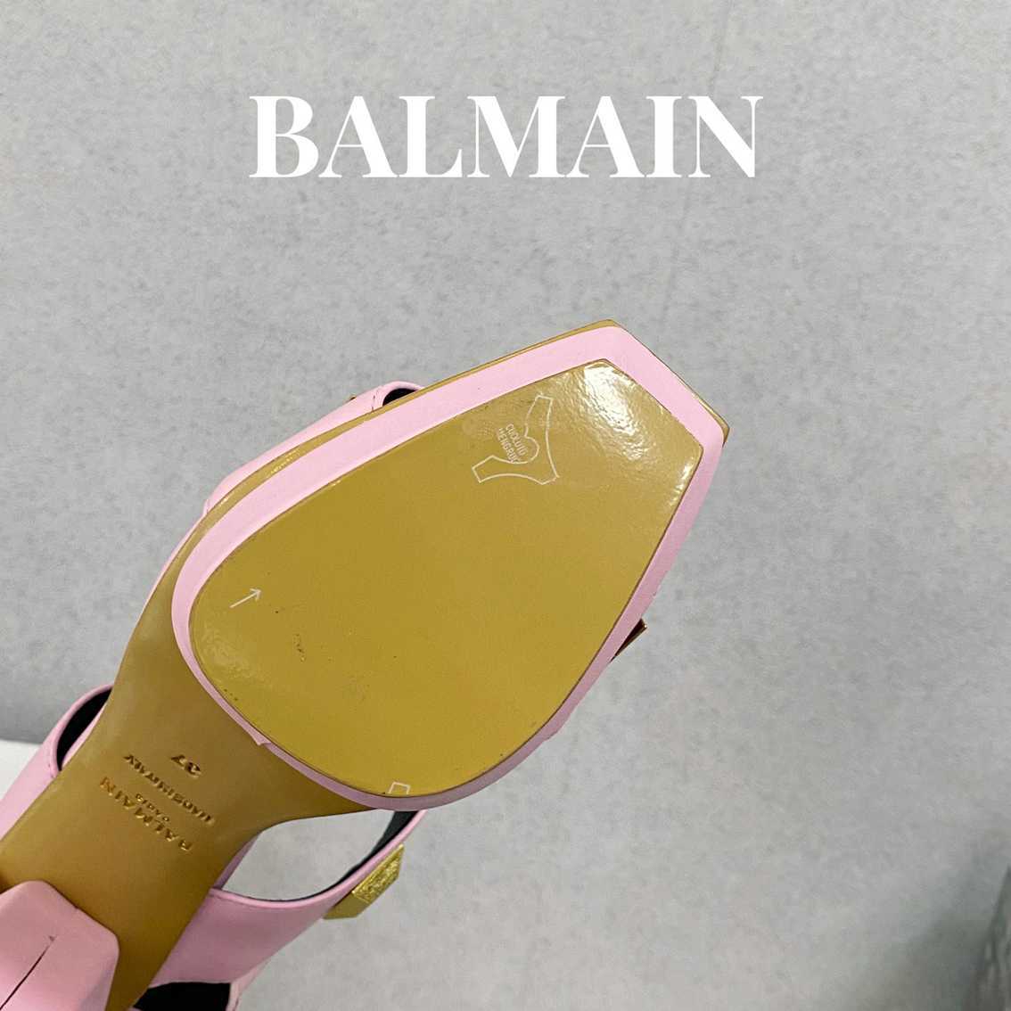 B8103400（皮面 马毛）巴尔曼Ava铆钉厚底凉鞋 35-39