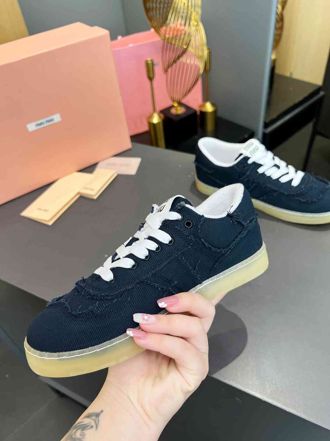 Aa5501200 顶级版本 MiuMiu·缪缪 德训运动鞋 35-40码