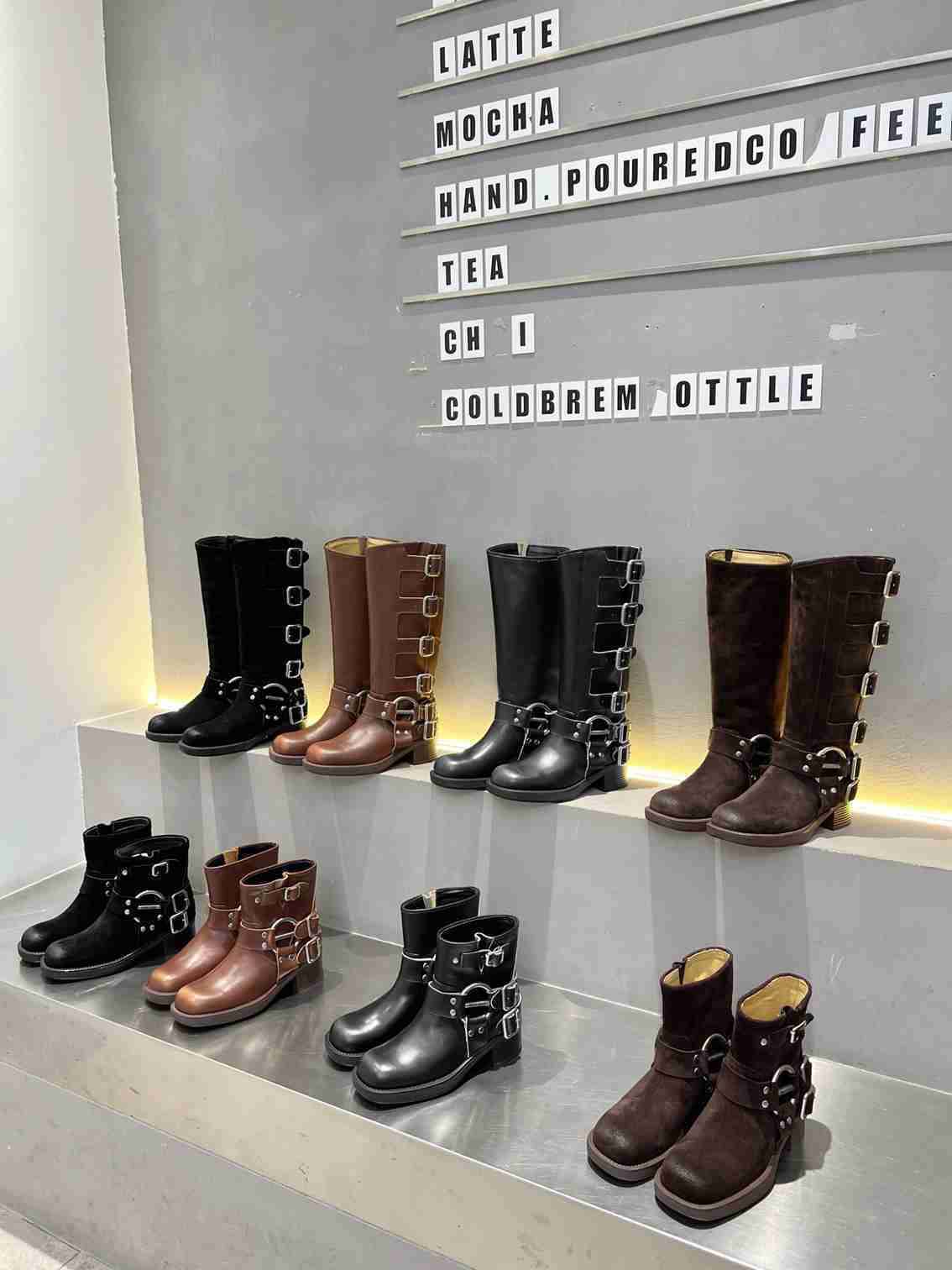 B8130 B8128 百搭款短、中、长款 （皮面 牛反绒）