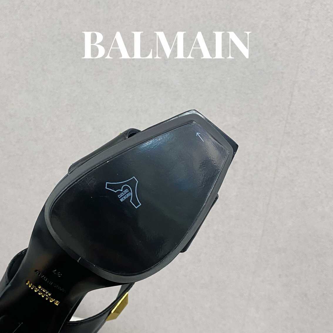 B8103400（皮面 马毛）巴尔曼Ava铆钉厚底凉鞋 35-39