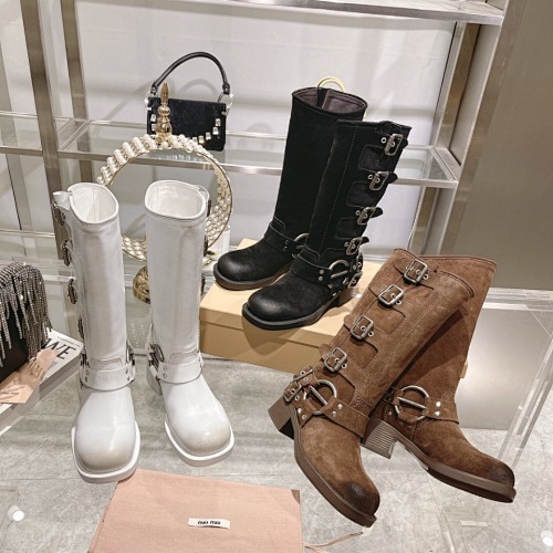 羊京 B8149499 miumiu 秋冬新品限量款高筒靴 35-39