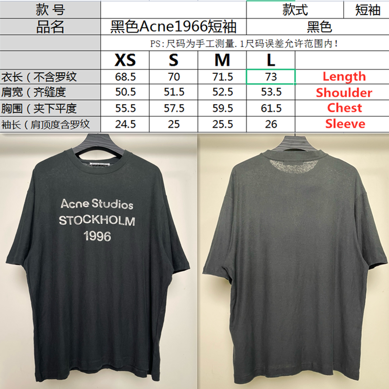 SOLD OUT Acne Studios Tee STOCKHOLM 1996