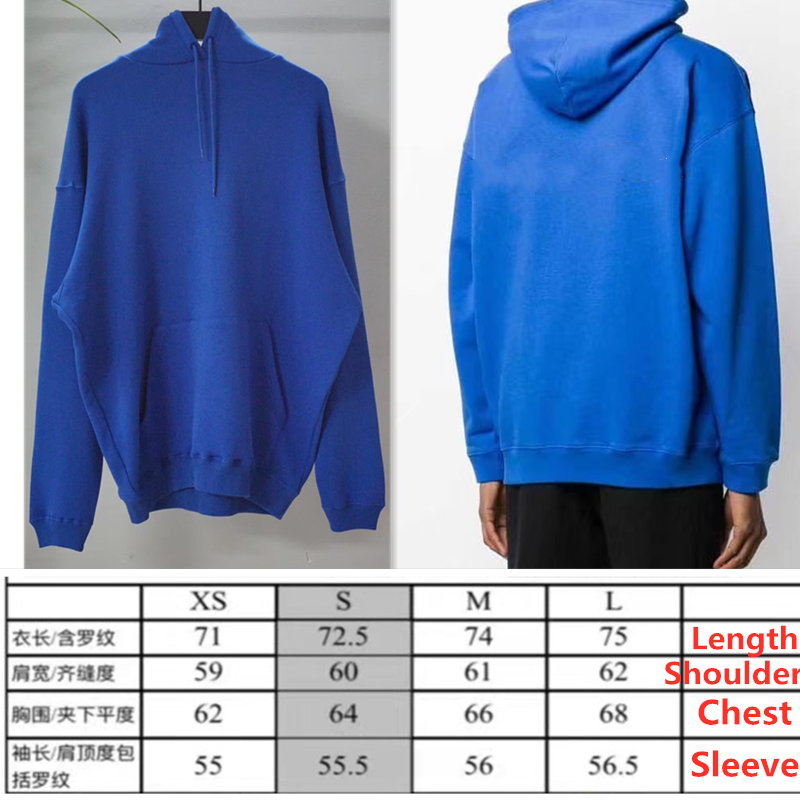 Balenciag Logo Blue Hoodie