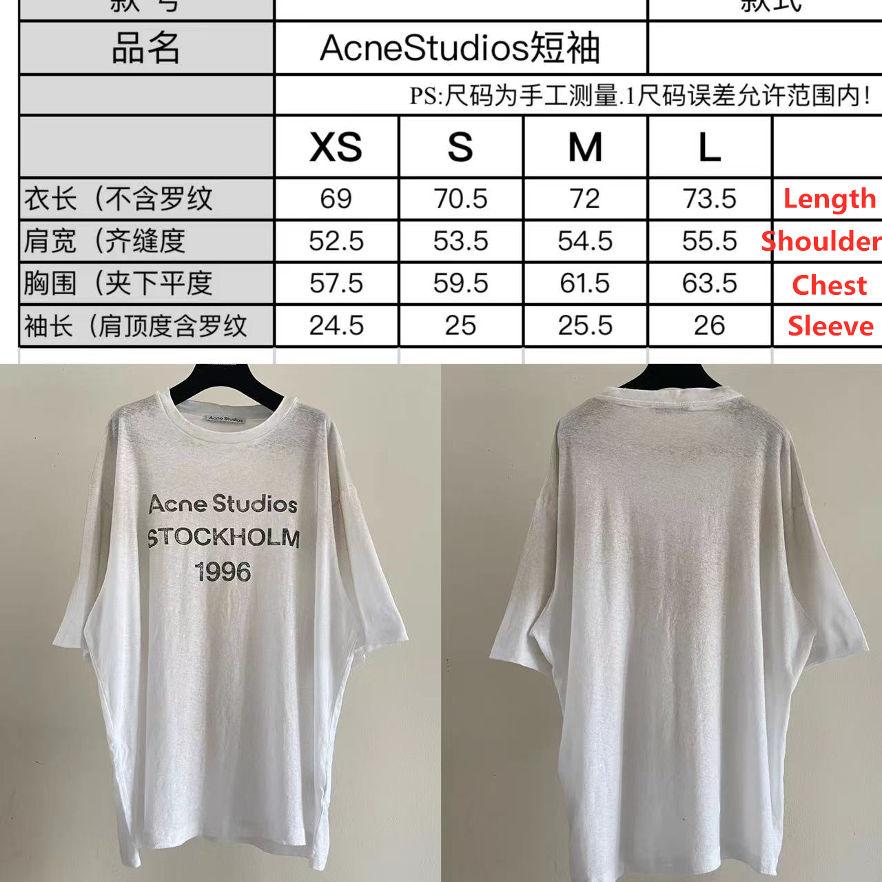 SOLD OUT Acne Studios Tee STOCKHOLM 1996