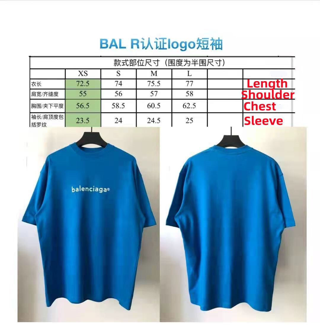 SOLD OUT BALENCIAG Blue New Logo Tee