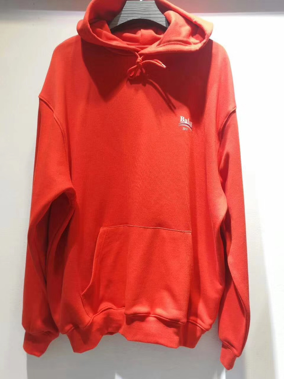 SOLD OUT 2017 Balenciag Red Campaign Hoodie