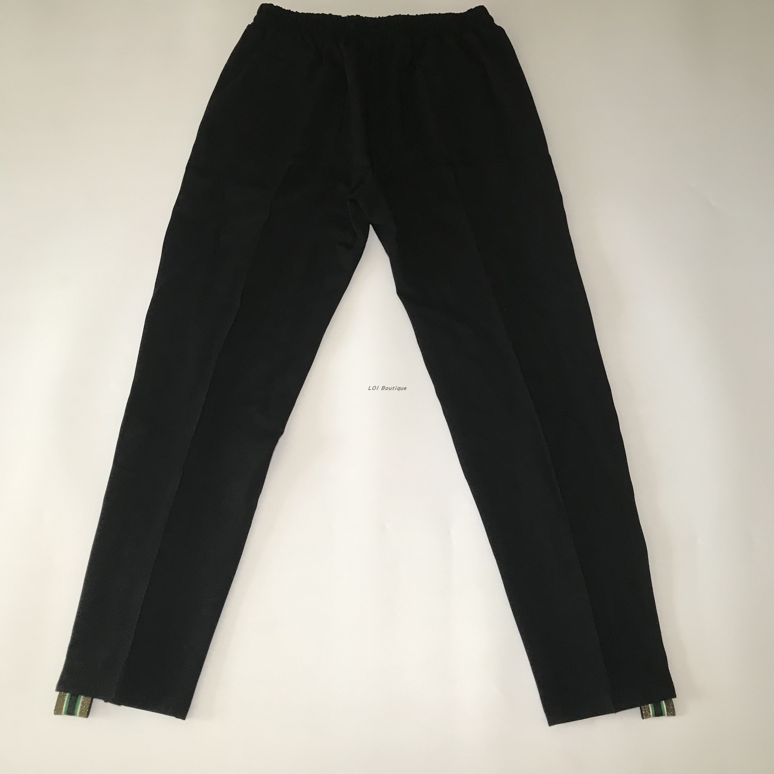 RHUDE pants 闪金织带修身长裤