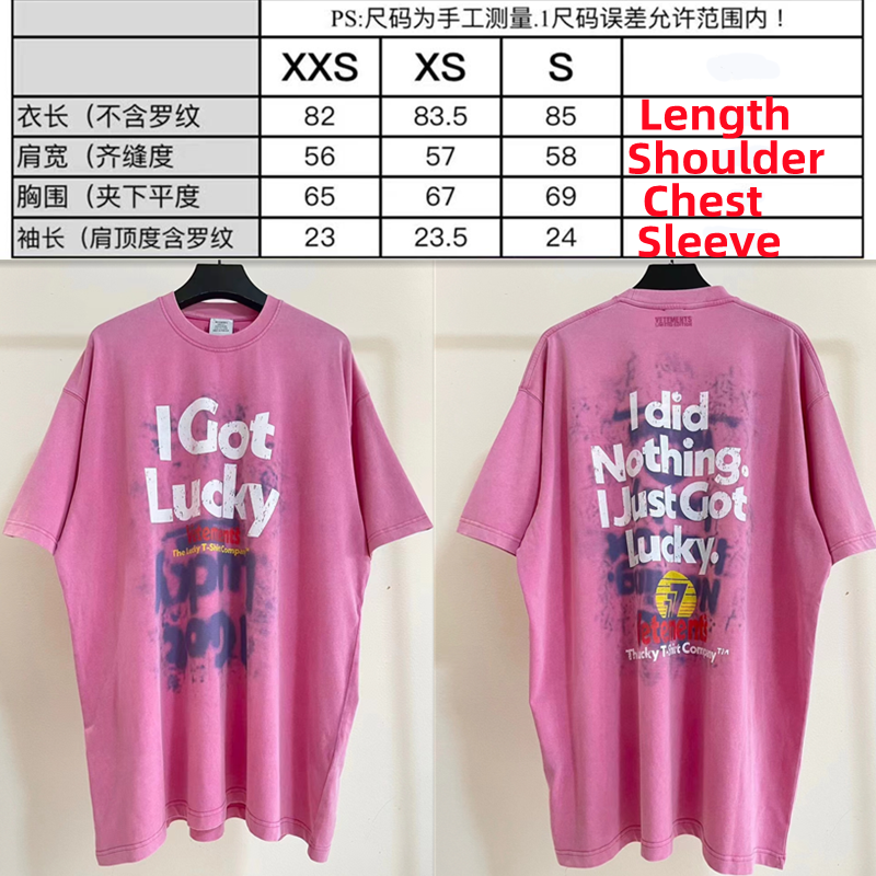 SOLD OUT VETEMENTS I Just Got Lucky Tee