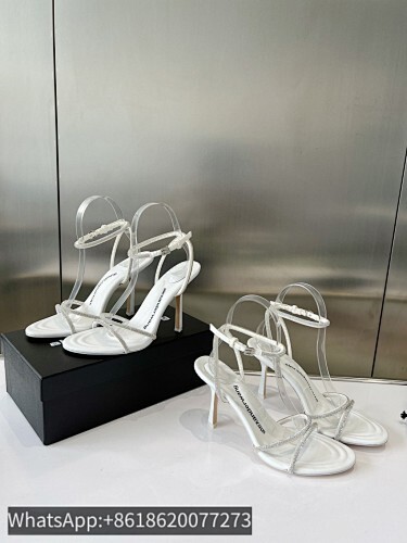 Alexander Wang AW Dahlia 85/105 Crystal Strap Slingback Sandals Heels
