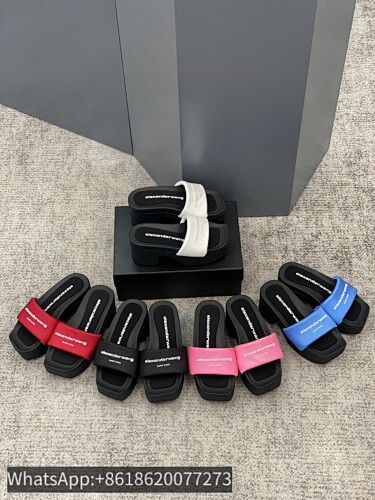 Alexander Wang AW Nylon Chunky Platform Slide Mules Sandals