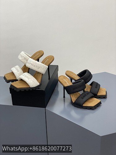Alexander Wang AW Ronan Embroider Fabric Straps Heel Sandals