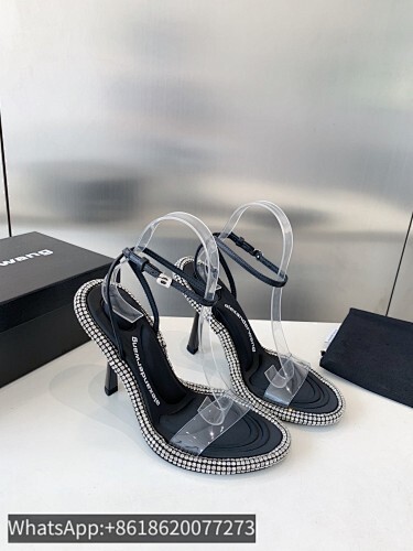 Alexander Wang AW Nova Pvc Transparent Crystal Slingback Sandals