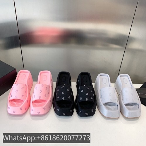 Alexander Wang Aw Taja Wedge Crystal Slippers Mules Sandals