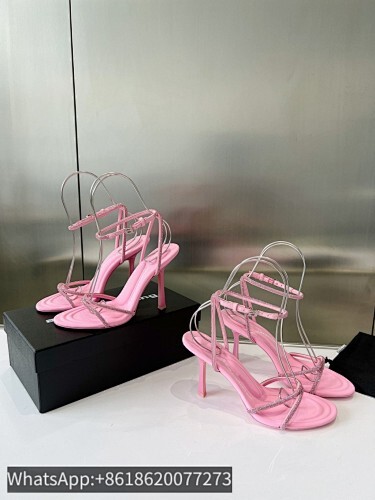 Alexander Wang AW Dahlia 85/105 Crystal Strap Slingback Sandals Heels