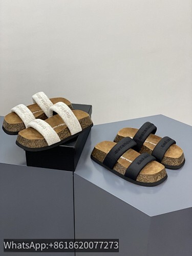 Alexander Wang AW Ronan Embroider Fabric Straps Slippers Mules Sandals