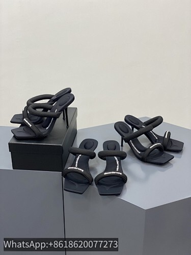 Alexander Wang Julie 55/75/105 Nylon Tubular Strap Slippers Sandals